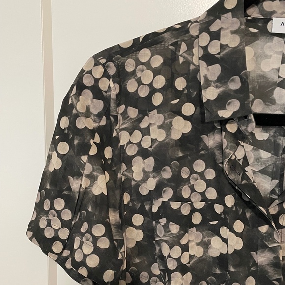 LAST CALL: AKRIS PUNTO Dot Patterned s/s BF Top Shirt US 10 (runs small, M) VGC - Picture 4 of 8